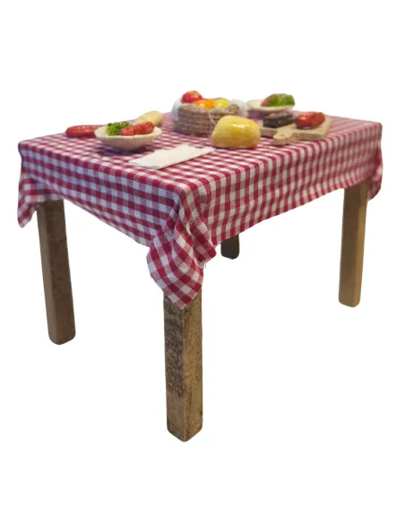 Wooden Dining Set Table for 20 cm Nativity Figures