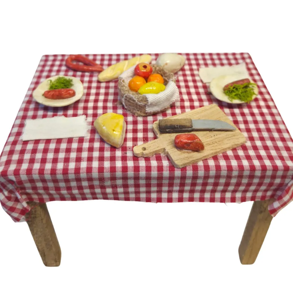Wooden Dining Set Table for 20 cm Nativity Figures