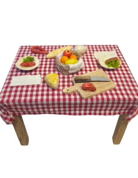 Wooden Dining Set Table for 20 cm Nativity Figures