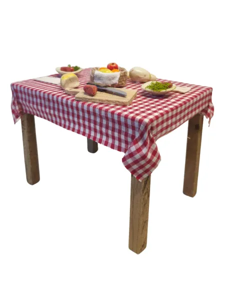 Wooden Dining Set Table for 20 cm Nativity Figures