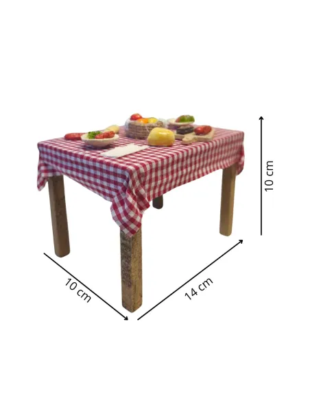 Wooden Dining Set Table for 20 cm Nativity Figures