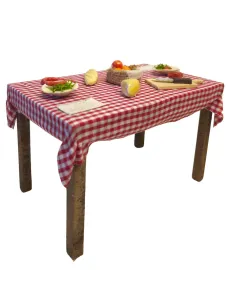 Wooden Dining Set Table for 25 cm Nativity Figures 2