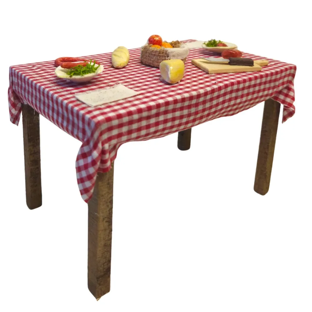 Wooden Dining Set Table for 25 cm Nativity Figures