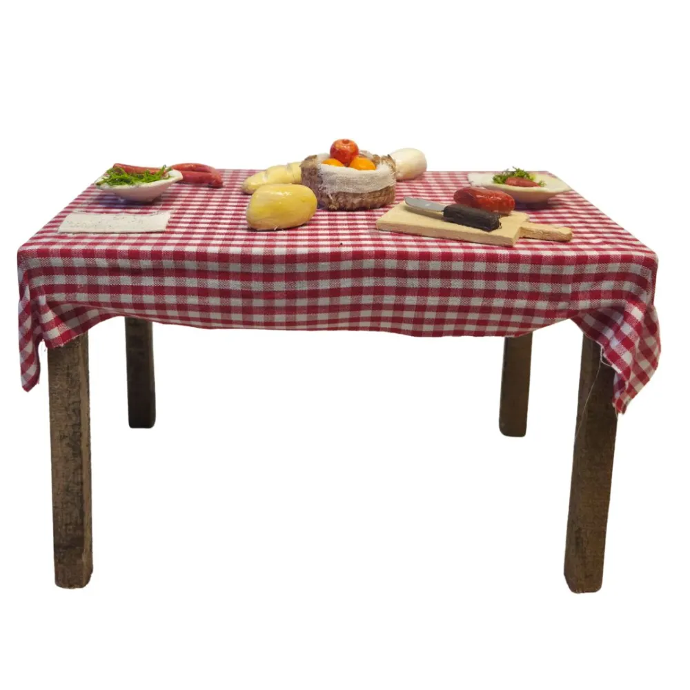 Wooden Dining Set Table for 25 cm Nativity Figures