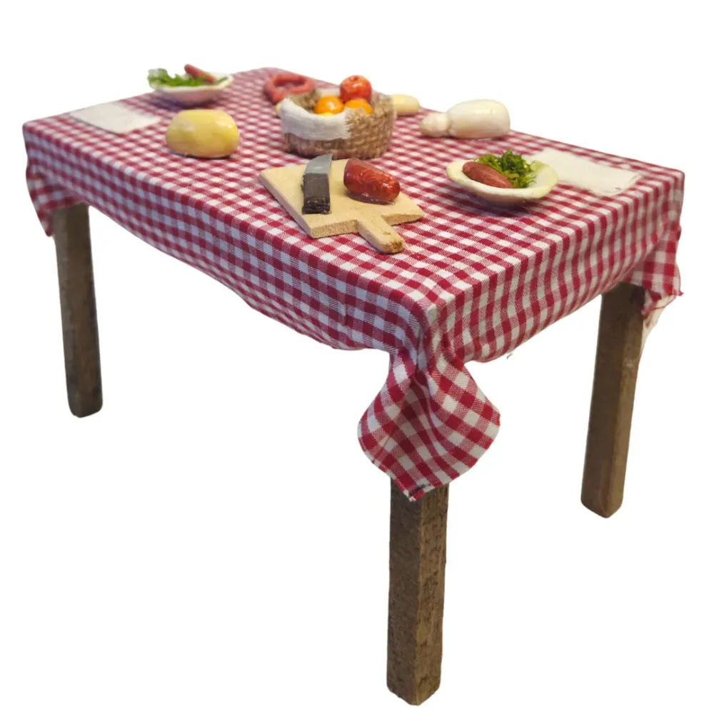 Wooden Dining Set Table for 25 cm Nativity Figures