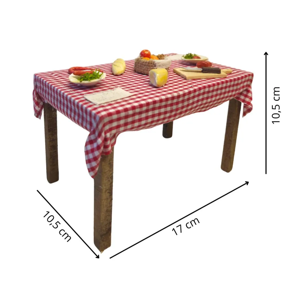 Wooden Dining Set Table for 25 cm Nativity Figures