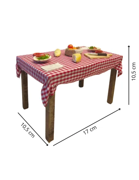 Wooden Dining Set Table for 25 cm Nativity Figures