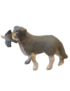 Terracotta Hunting Dog with Bird in Its Mouth, for 20–25 cm Nativity Figures 2