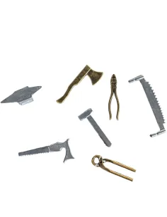 Set 7 attrezzi da lavoro in ferro per statue da 15-20 cm 2