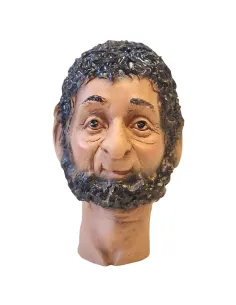 Volto uomo con capelli ricci per 30 cm