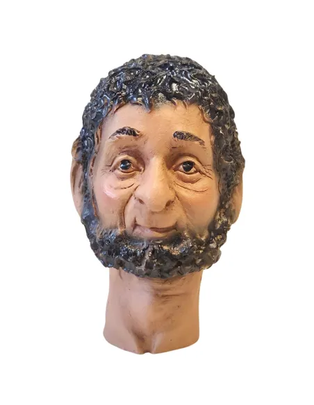 Volto uomo con capelli ricci per 30 cm