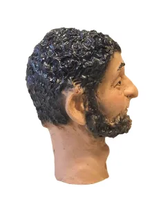 Volto uomo con capelli ricci per 30 cm 2