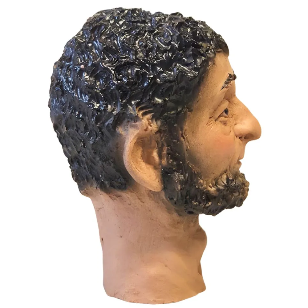 Volto uomo con capelli ricci per 30 cm