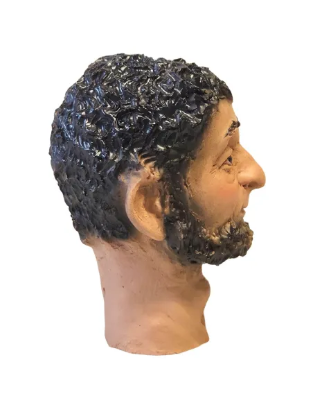 Volto uomo con capelli ricci per 30 cm