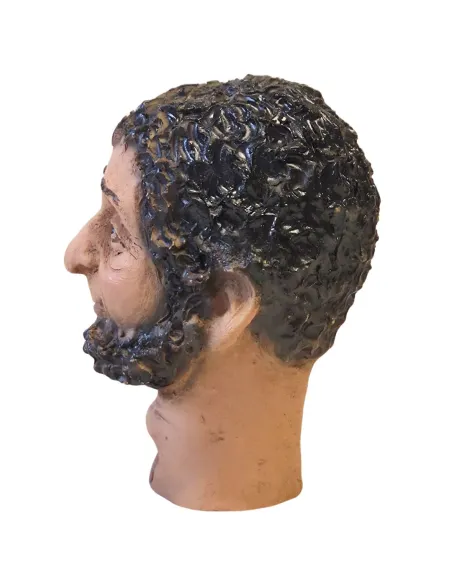 Volto uomo con capelli ricci per 30 cm