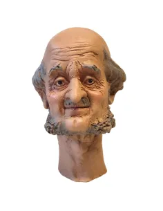 Elderly Farmer Face, for 30 cm Nativity Figures