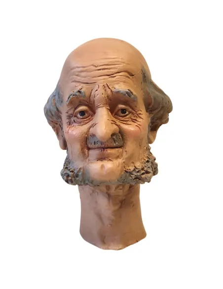 Elderly Farmer Face, for 30 cm Nativity Figures
