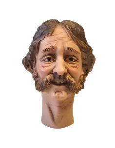Moustached Male Face, for 30 cm Nativity Figures