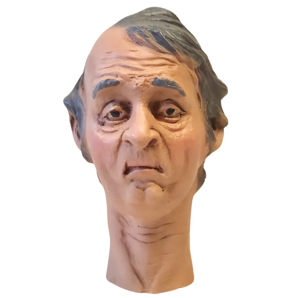 Grey-Haired Male Face, for 30 cm Nativity Figures