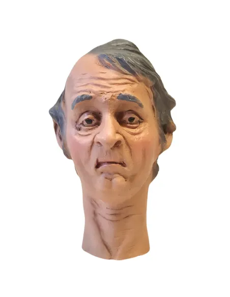 Grey-Haired Male Face, for 30 cm Nativity Figures