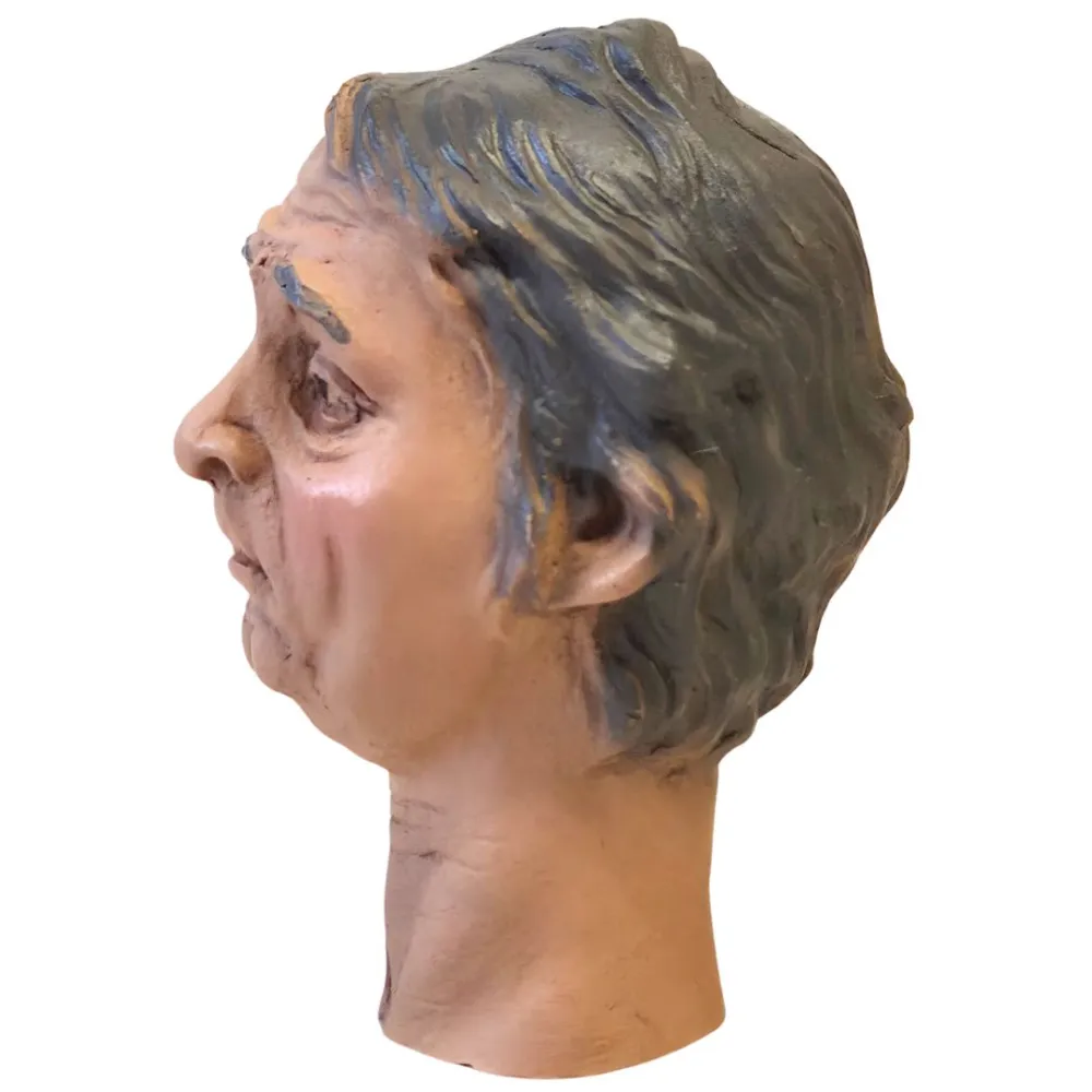 Volto uomo con capelli grigi per 30 cm