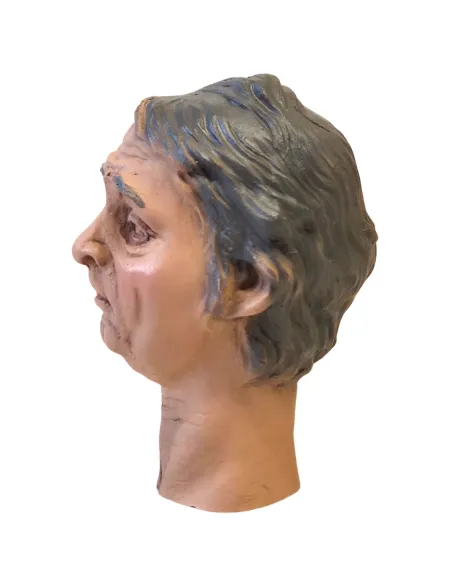 Grey-Haired Male Face, for 30 cm Nativity Figures