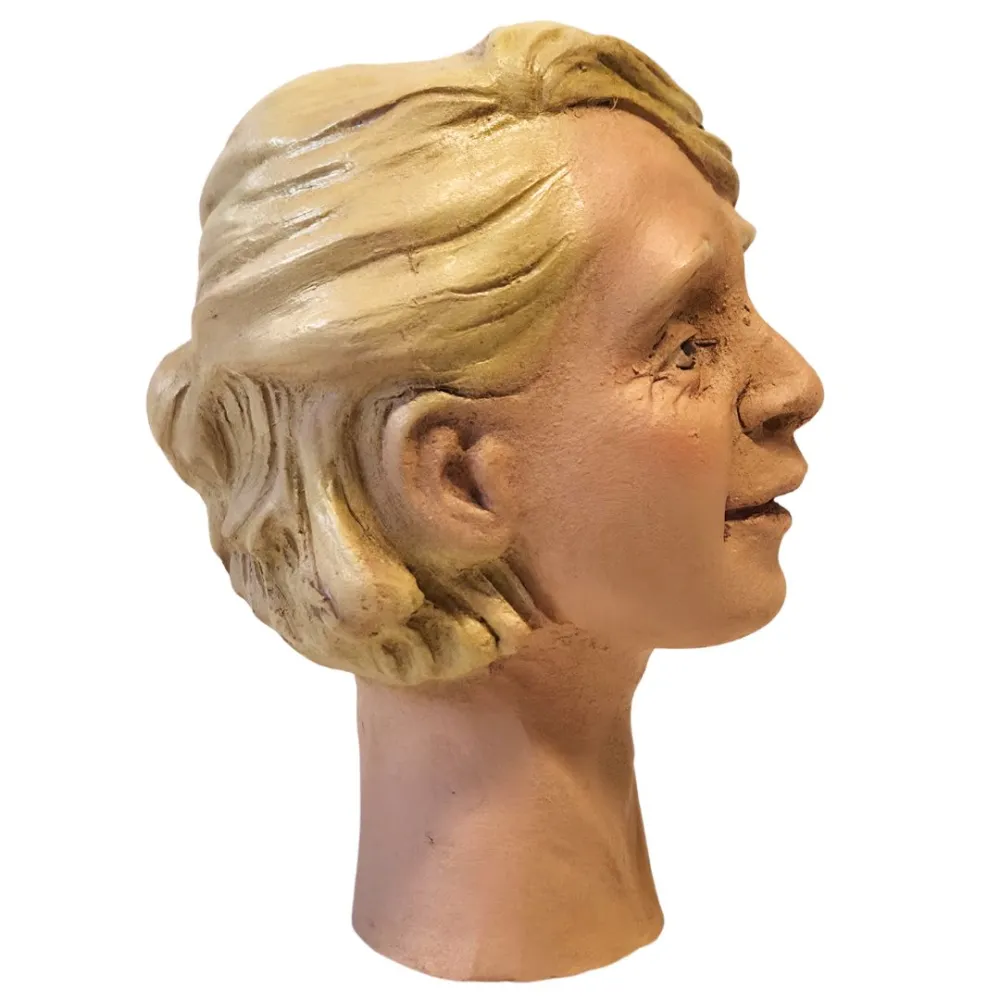 Blonde Female Face with Short Hair, for 30 cm Nativity Figures