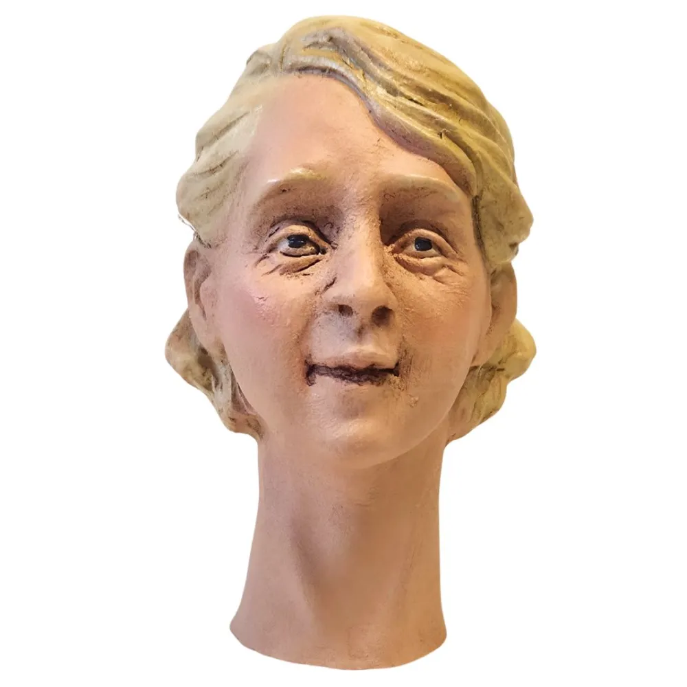 Volto donna bionda con capelli corti per 30 cm