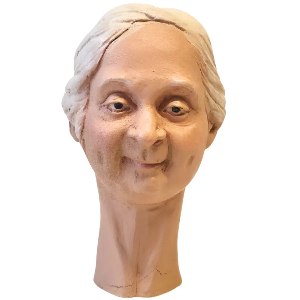 Volto anziana con capelli bianchi per 30 cm