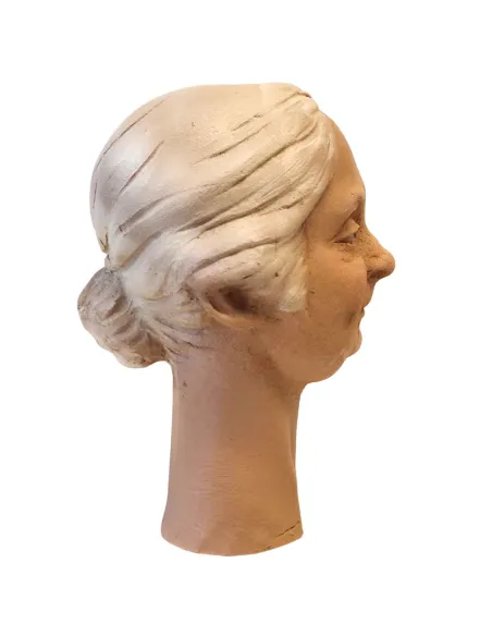 Volto anziana con capelli bianchi per 30 cm
