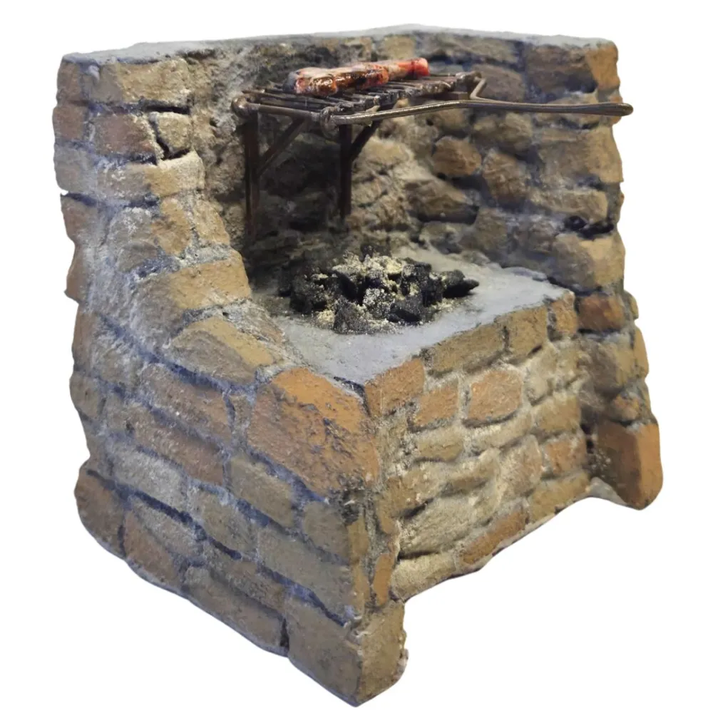 Polystyrene Brazier with Wax Meat, for 30 cm Nativity Figures