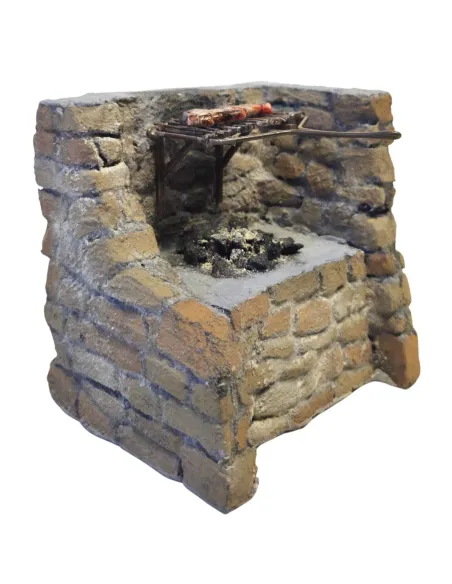 Braciere in polistirene con carne in cera per statue da 30 cm