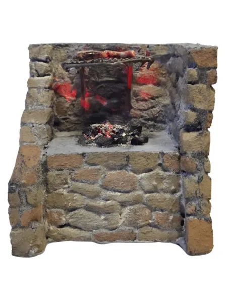 Braciere in polistirene con carne in cera per statue da 30 cm
