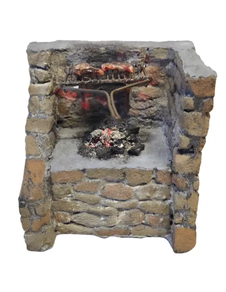 Braciere in polistirene con carne in cera per statue da 30 cm
