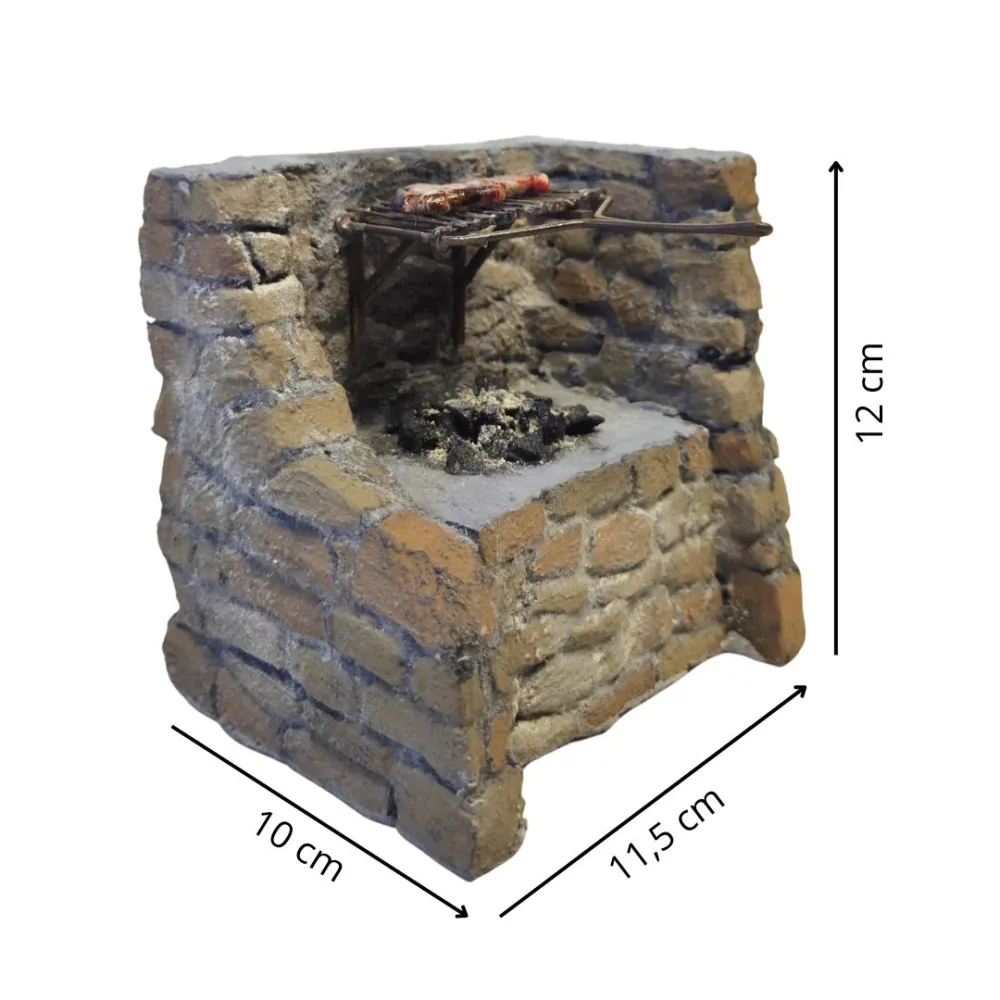 Braciere in polistirene con carne in cera per statue da 30 cm