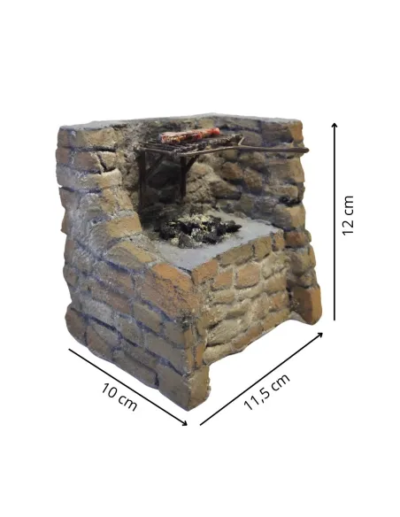 Braciere in polistirene con carne in cera per statue da 30 cm