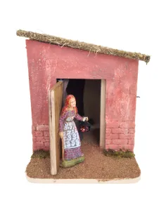Animated 10 cm Landi Elderly Woman Opening and Closing the Door