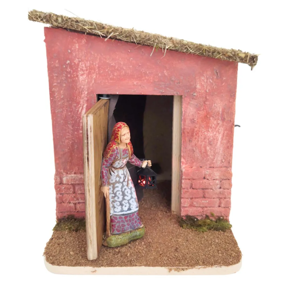 Animated 10 cm Landi Elderly Woman Opening and Closing the Door
