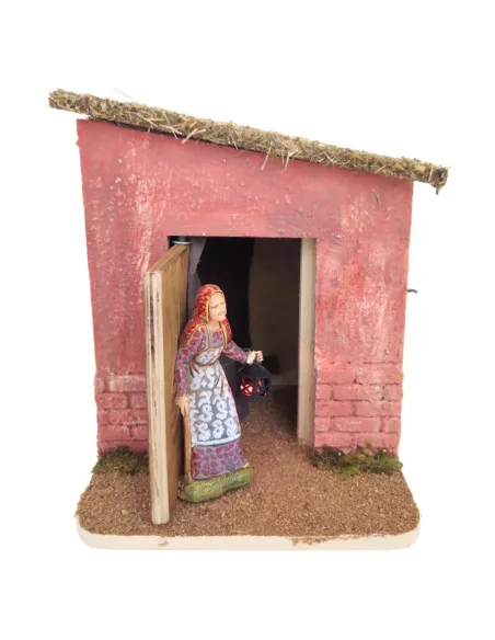 Animated 10 cm Landi Elderly Woman Opening and Closing the Door