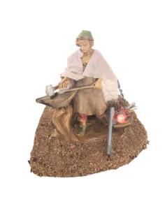 Animated 10 cm PVC Blacksmith with Fire