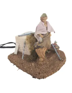 Animated 10 cm PVC Blacksmith with Fire 2