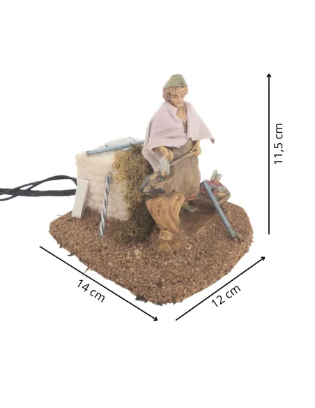 Animated 10 cm PVC Blacksmith with Fire