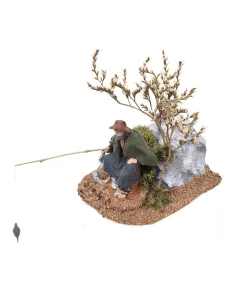 Animated 10 cm PVC Oliver Seated Fisherman