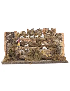 Animated Grazing Flock of Sheep, for 5–8 cm Nativity Figures