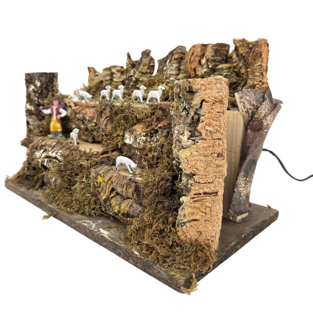 Gregge di pecore al pascolo in movimento per statue da 5-8 cm