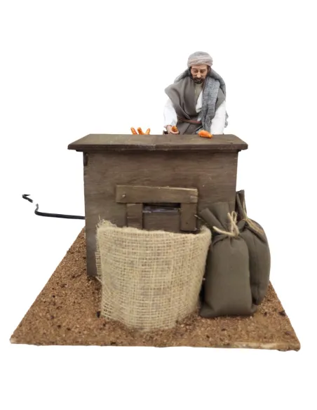 Animated Palestinian Corn Sheller, 30 cm Nativity Figure
