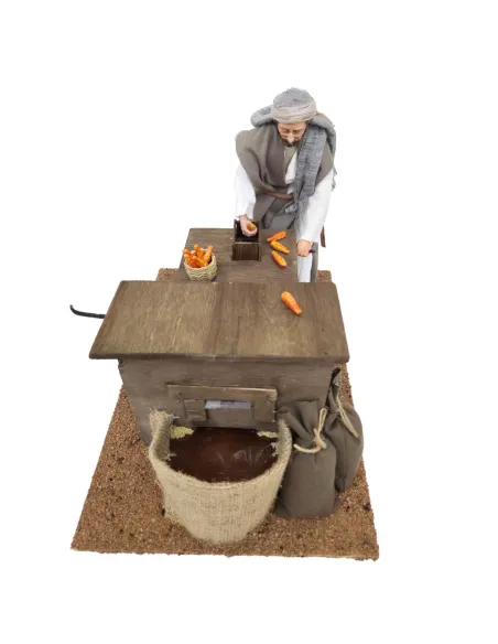 Animated Palestinian Corn Sheller, 30 cm Nativity Figure