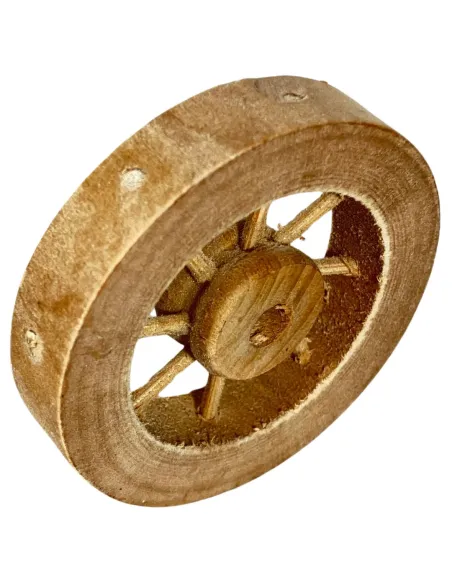 5 cm Diameter Wooden Cart Wheel for 10–15 cm Nativity Figures