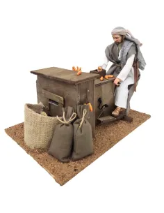 Animated Palestinian Corn Sheller, 30 cm Nativity Figure