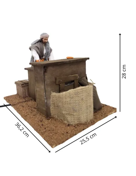 Animated Palestinian Corn Sheller, 30 cm Nativity Figure